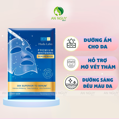 Mặt Nạ Dưỡng Da Hada Labo Premium Serum Mask Chứa Tinh Chất Cao Cấp 23gr