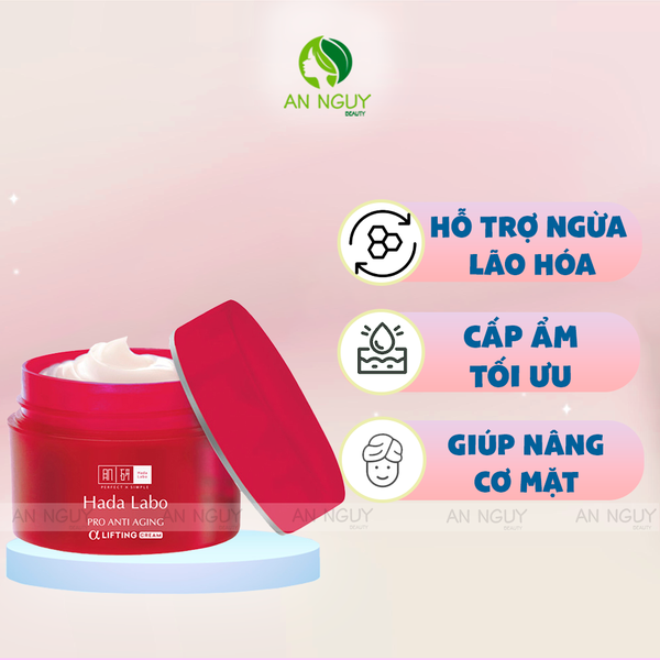 Kem Dưỡng Hada Labo Pro Anti Aging α Lifting Cream Cấp Ẩm, Chống Lão Hoá 50gr