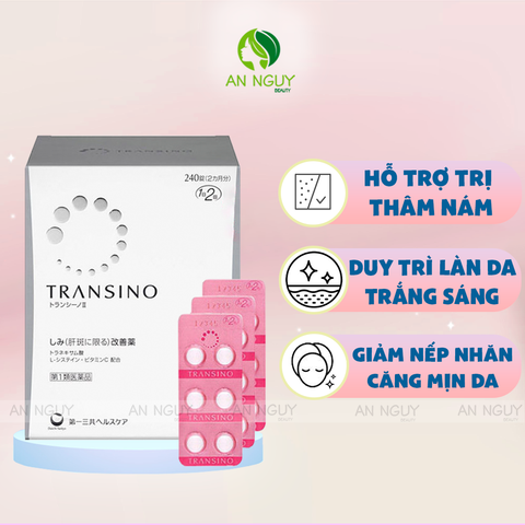 Viên Uống Transino Skin Whitening Supplement Hỗ Trợ Giảm Thâm Nám