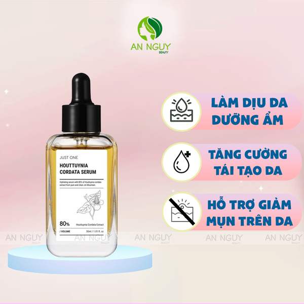 Tinh Chất BOM Just One Houttuynia Cordata Serum Chiết Xuất Diếp Cá Hỗ Trợ Giảm Mụn 30ml