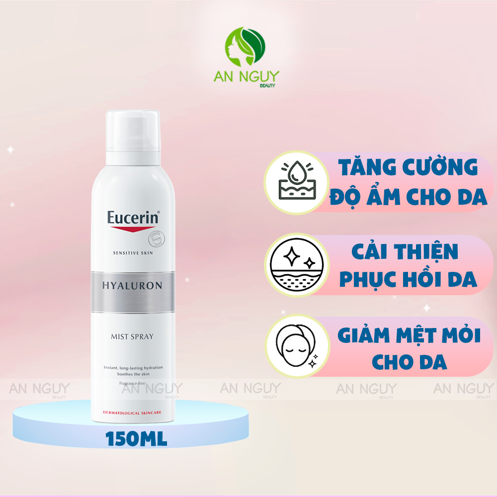 Xịt Khoáng Eucerin Hyaluron Sensitive Skin Mist Spray Dưỡng Ẩm Cho Da Nhạy Cảm