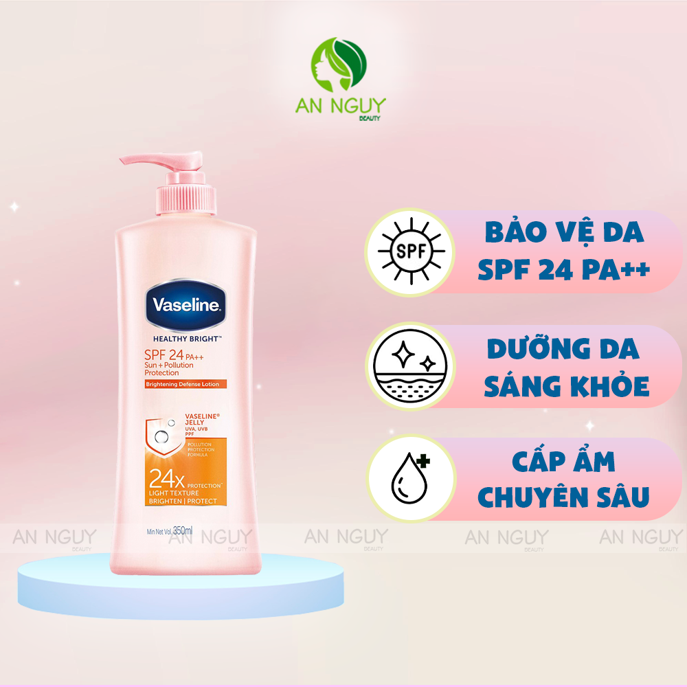 Dưỡng Thể Vaseline Sun+Pollution Body Lotion SPF24 PA++ Chống Nắng Và Dưỡng Trắng Da