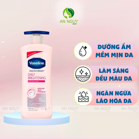 Sữa Dưỡng Thể Vaseline Healthy Bright Daily Brightening Dưỡng Trắng, Mềm Mịn Da 725ml