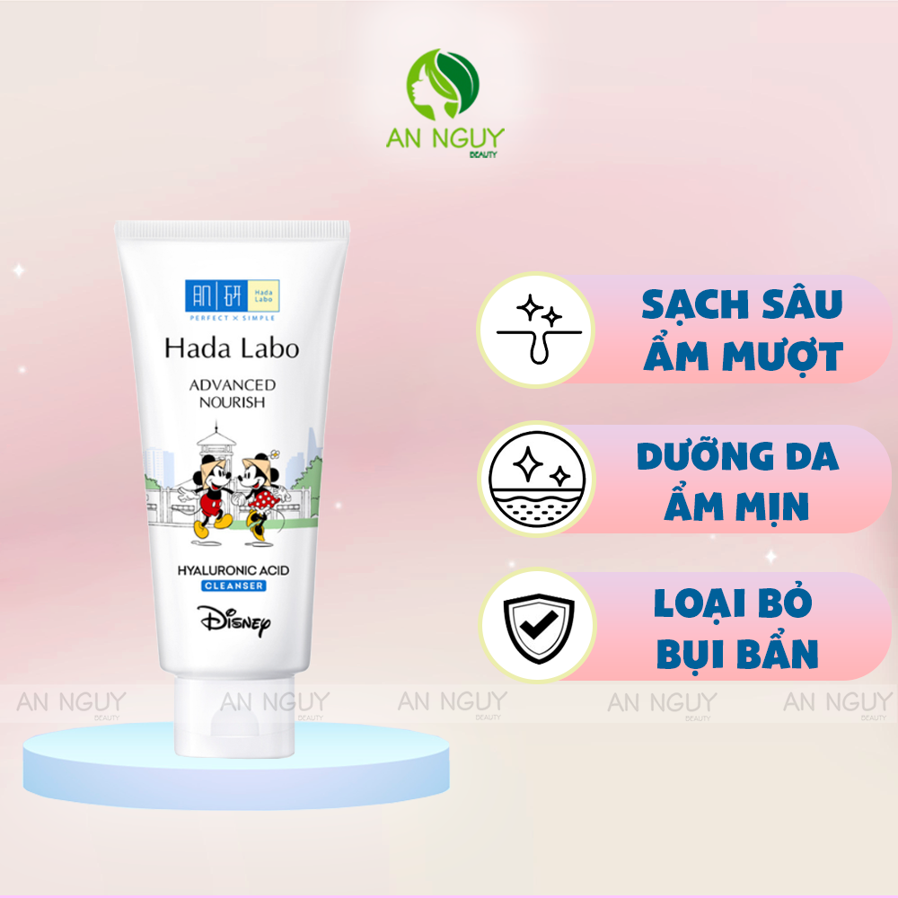 Sữa Rửa Mặt Hada Labo Advanced Nourish Hyaluronic Acid Cleanser Dưỡng Ẩm, Sạch Sâu 80gr