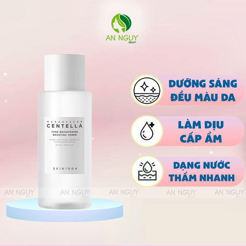 Nước Hoa Hồng Skin1004 Madagascar Centella Tone Brightening Boosting Toner Làm Dịu, Dưỡng Sáng 210ml