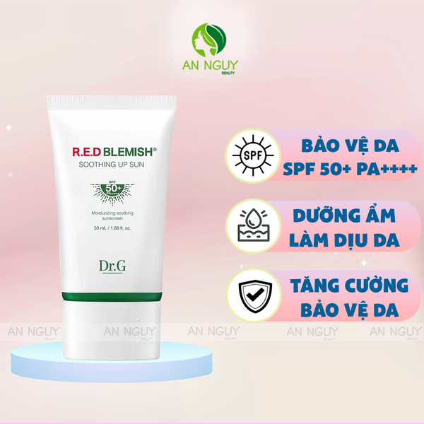 Kem Chống Nắng Phổ Rộng Dr.G R.E.D Blemish Soothing Up Sun SPF 50+ PA++++ Bảo Vệ Da Tối Ưu