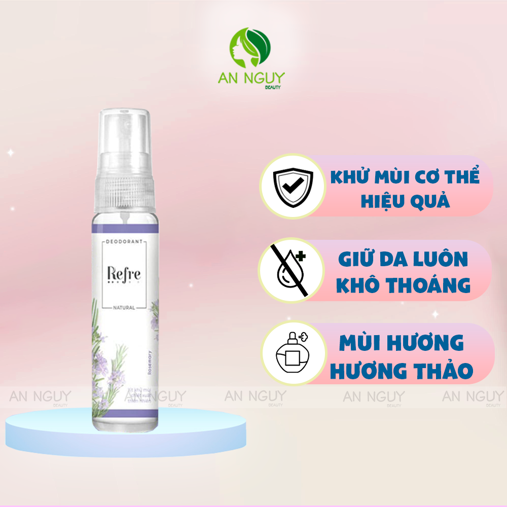 Xịt Khử Mùi Refre Natural Deodorant Mist 30ml