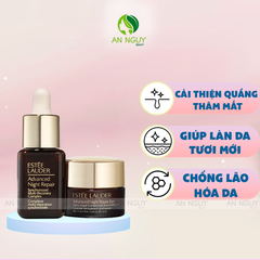 Set 2 Món Dưỡng ESTEE LAUDER Mini Power Pair Serum Advanced Night Repair 7ml + Kem Mắt 5ml (CTY)