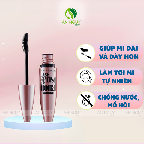 Mascara Maybelline Lash Sensational Water Proof Làm Dài & Tơi Mi 10ml