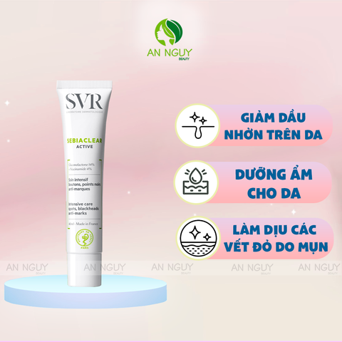 Kem Dưỡng SVR Sebiaclear Active Làm Giảm Mụn, Loại Bỏ Dầu 40ml