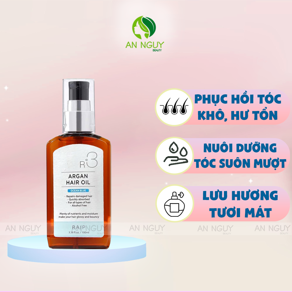 Dầu Dưỡng Tóc Raip R3 Argan Hair Oil Giảm Hư Tổn, Giúp Tóc Suôn Mượt 100ml