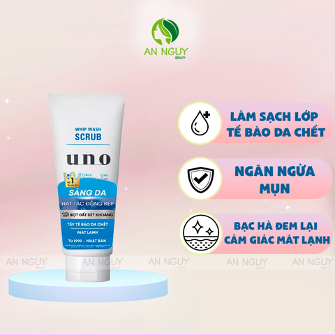 Sữa Rửa Mặt Tạo Tọt Uno Whip Wash Sạch Nhờn 130gr