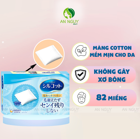 Bông Tẩy Trang Silcot Xanh Dương 82 Miếng