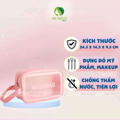 Túi Đựng Mỹ Phẩm WASH BAG - Màu Hồng