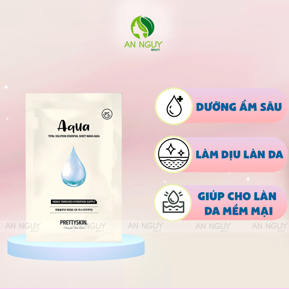 Mặt Nạ Dưỡng Da Prettyskin Total Solution Essential Sheet Mask Chiết Xuất Tự Nhiên 23gr