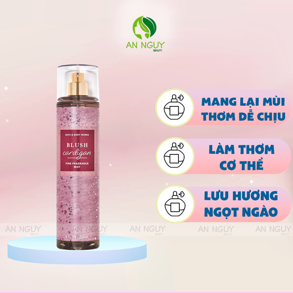 Xịt Thơm Bath & Body Works Blush Cardigan Fine Fragrance Mist Hương Thơm Ngọt Ngào 236ml
