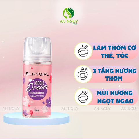 Xịt Thơm Toàn Thân Và Tóc Silkygirl Fragrance Mist Hair And Body 50ml