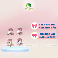 Set 4 Cào Tóc Mini Đính Ngọc Trai / Trái Tim Xinh Xắn Phù Hợp Mọi Lứa Tuổi