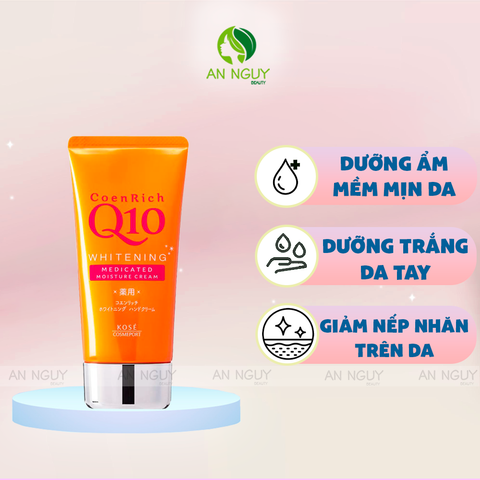 Kem Dưỡng Da Tay Kose CoenRich Q10 Cream Giảm Khô Da Tay, Dưỡng Trắng 80gr