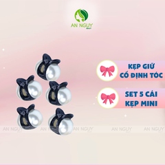 Set 5 Cào Tóc Mini Đính Hạt Ngọc Dùng Cố Định Tóc, Phụ Kiện Cho Tóc Xinh Xắn