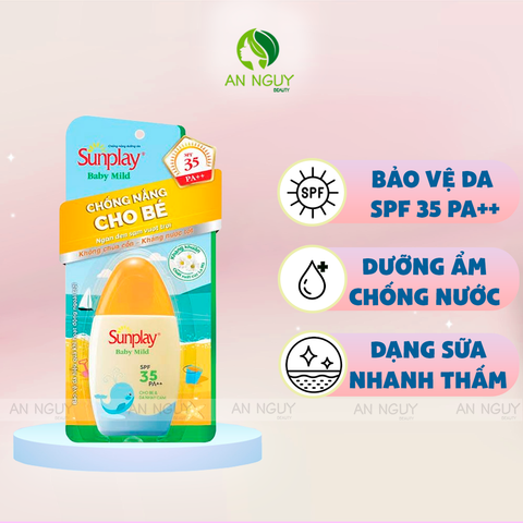 Sữa Chống Nắng Sunplay Baby Mild SPF35 PA++ Cho Bé Và Da Nhạy Cảm 30gr