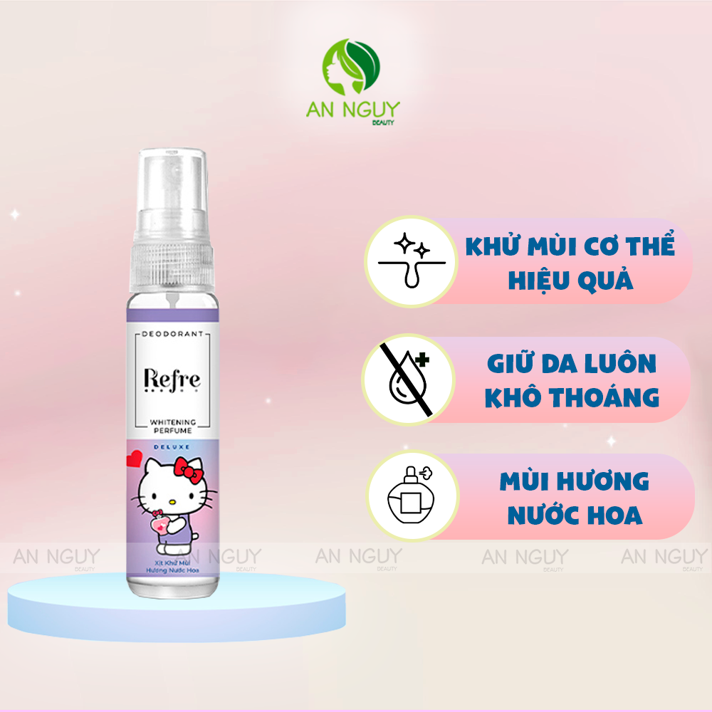 Xịt Khử Mùi Refre Deodorant Whitening Perfume Mist Hương Nước Hoa 30ml