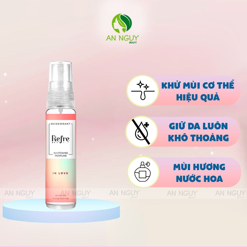 Xịt Khử Mùi Refre Deodorant Whitening Perfume Mist Hương Nước Hoa 30ml