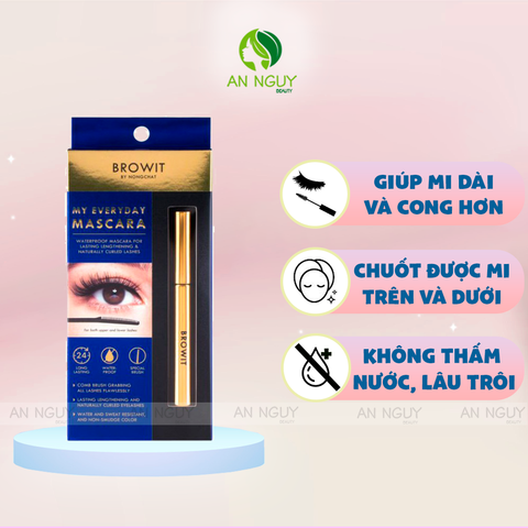 Mascara Browit By Nongchat My Everyday Endless Night Làm Dày, Dài Và Tơi Mi 5.5gr