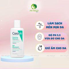 Sữa Rửa Mặt CeraVe Foaming Facial Cleanser For Normal To Oily Skin Làm Sạch Sâu Cho Da Dầu