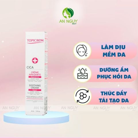 Kem Dưỡng Topicrem Cica Soothing Cream Làm Dịu Phục Hồi Da