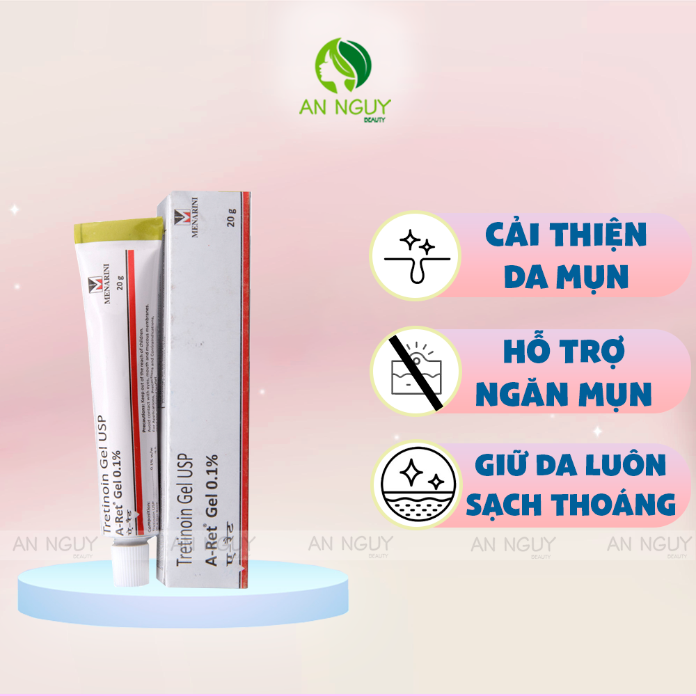 Tretinoin Gel USP w/w A-Ret Trị Mụn, Chống Lão Hóa 20gr