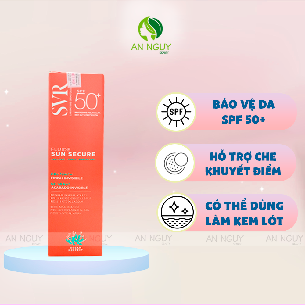 [Date 11/2024] Kem Chống Nắng SVR Sun Secure Fluide SPF50+ Trong Suốt, Không Nhờn Rít 50ml