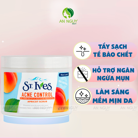 Tẩy Tế Bào Chết Toàn Thân St.Ives Blemish Control Apricot Scrub Hương Mơ 283gr