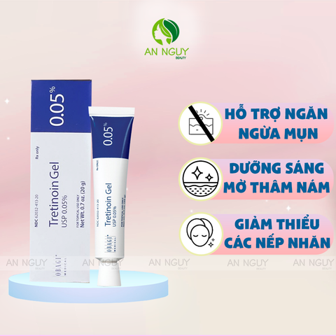 Gel Obagi Tretinoin Gel 0.05% Ngăn Mụn, Giảm Nám 20gr