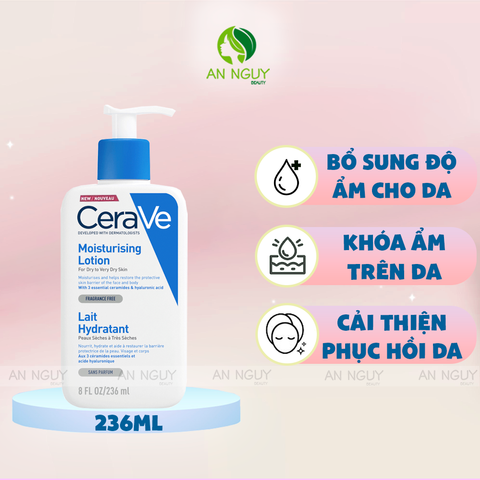 Sữa Dưỡng Ẩm Cerave Lotion Moisturising For Dry To Dry Skin Dành Cho Da Khô