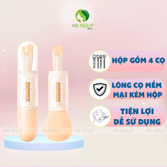 Hộp 4 Cọ Trang Điểm Focallure Makeup Brush BR01 Hai Đầu Chuyên Nghiệp