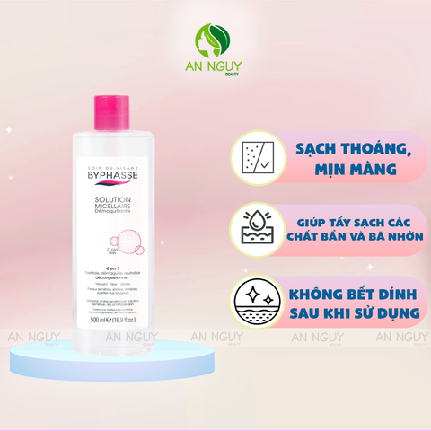 Nước Tẩy Trang Byphasse Solution Micellaire 4 In 1 Clear Skin 500ml