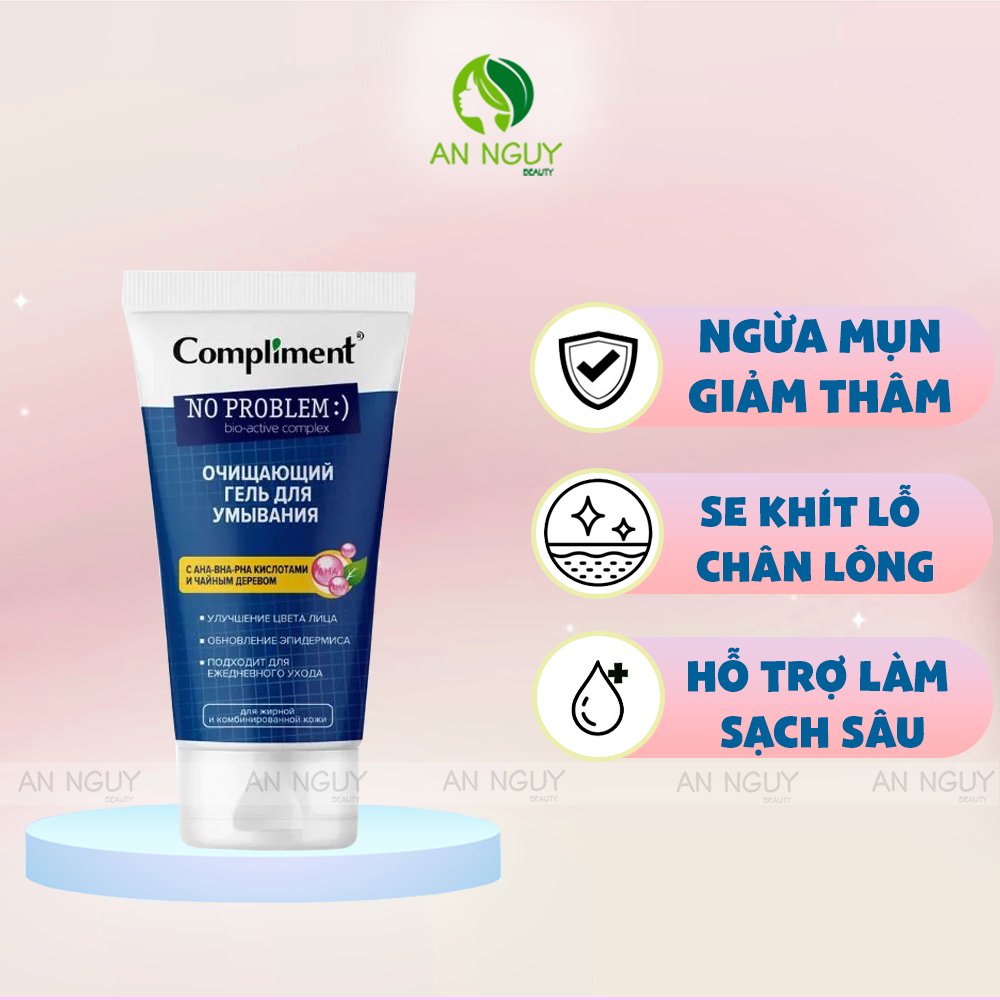 Sữa Rửa Mặt Compliment No Problem Dạng Gel 200ml