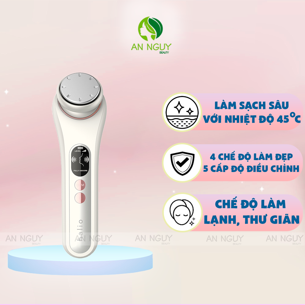 Máy Đẩy Tinh Chất HALIO Ion Hot & Cool Beauty Device Nâng Cơ Mặt, Dưỡng Sáng