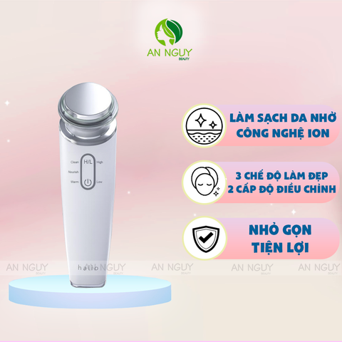 Máy Đẩy Tinh Chất HALIO Ion Cleansing & Moisturizing Beauty Device Hỗ Trợ Làm Sạch, Chăm Sóc Da