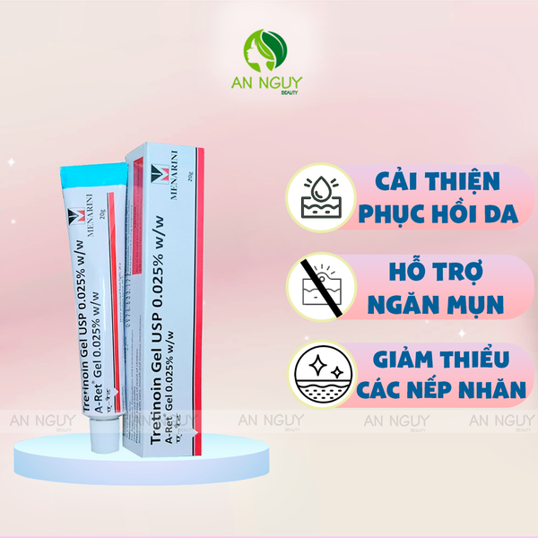 Tretinoin Gel USP w/w A-Ret Trị Mụn, Chống Lão Hóa 20gr