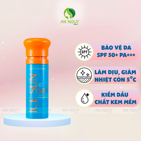 Kem Chống Nắng Nature Republic Ice Sun California Aloe SPF50+ PA+++ Nâng Tone Da 100ml