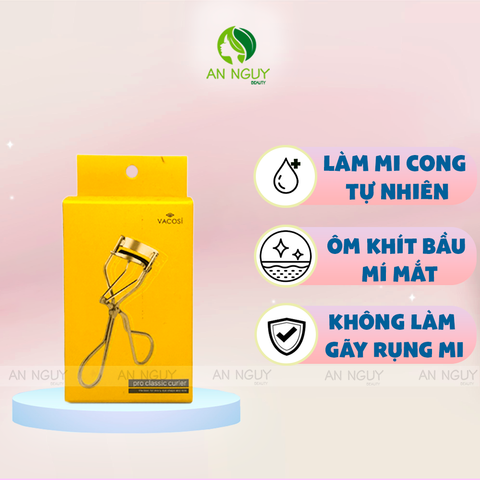 Bấm Mi Vacosi Pro Classic Curler (Màu Vàng)