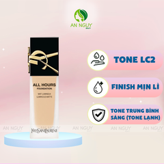 Kem Nền YSL All Hours Foundation Mat Lumineux Luminous Matte Tone LC2 25ml