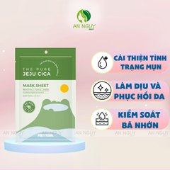 Mặt Nạ Rau Má Prettyskin The Pure Jeju Cica Mask Sheet Làm Dịu, Ngăn Ngừa Mụn 25ml