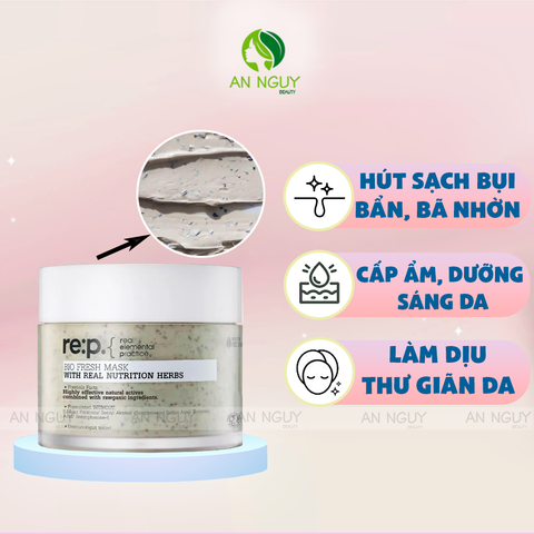 Mặt Nạ Đất Sét Re:p Bio Fresh Mask Se Khít Lỗ Chân Lông 130gr