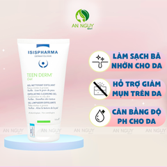 Gel Rửa Mặt ISIS PHARMA Teen Derm Gel Giảm Nhờn Ngừa Mụn 150ml