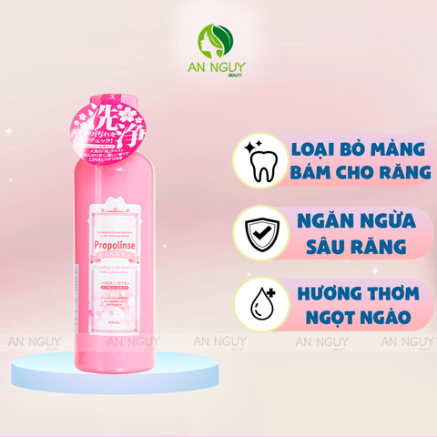 Nước Súc Miệng Propolinse Trắng Răng, Cho Hơi Thở Thơm Mát 600ml