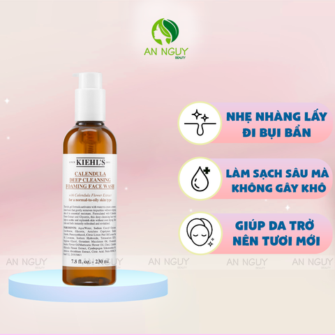 Sữa Rửa Mặt Kiehl's Calendula Deep Cleansing Foaming Face Wash Chiết Xuất Hoa Cúc 230ml