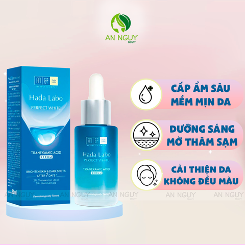 Serum Dưỡng Trắng Hada Labo Perfect White Tranexamic Acid Serum Giảm Thâm Sạm, Mờ Thâm 30ml